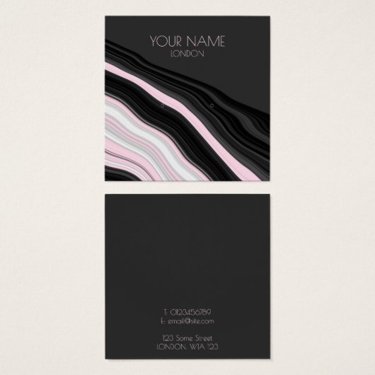 Porte-oreille rayée, effet Agate (Devant & derrière)