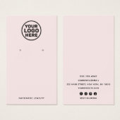 Porte-oreille rose Ajouter un support d'affichage  (Devant & derrière)