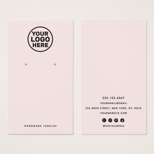 Porte-oreille rose Ajouter un support d'affichage  (Devant & derrière)