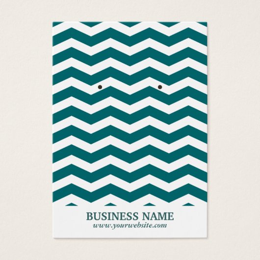 Porte-oreille Turquoise simple Chevron (Devant)