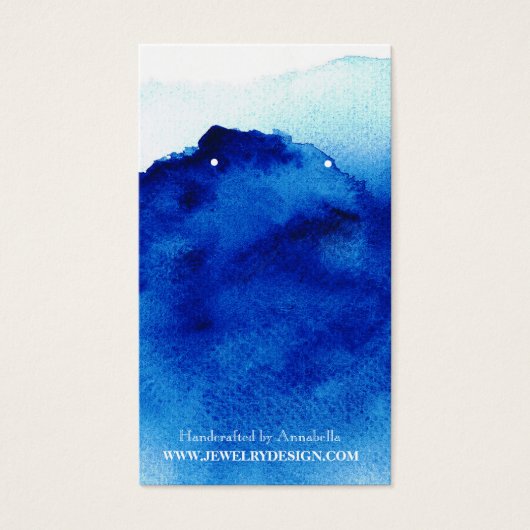 Porte-oreilles / Aquarelle bleu (Devant)