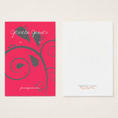 Porte-oreilles - Carte de visite rouge (Devant & derrière)