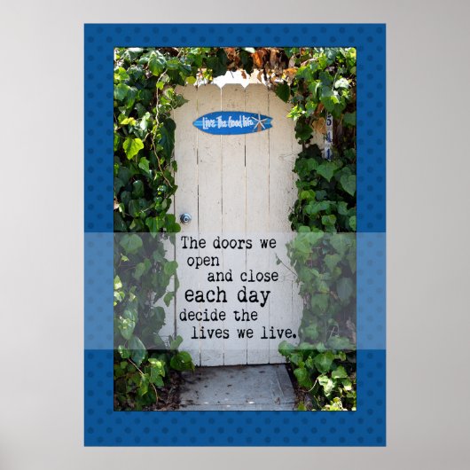 Porte ouverte photo de porte Poster (Devant)