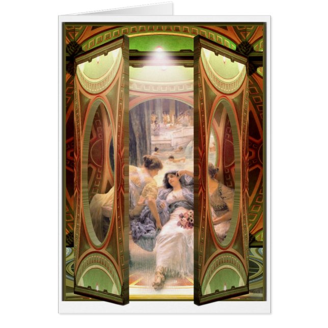 Porte ouverte sur les bains (Devant)