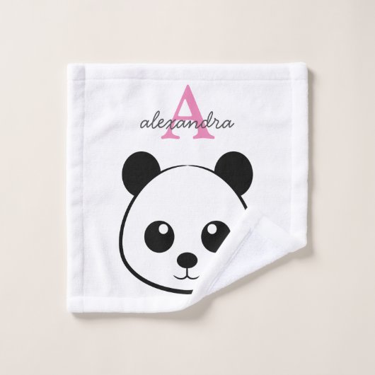 Porte-panda coutume Monogramme (Gant de toilette)