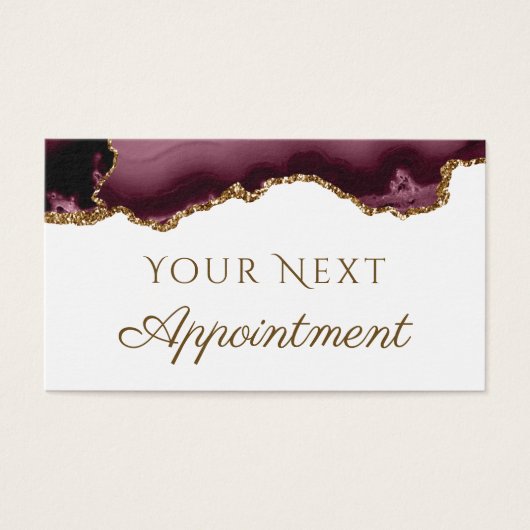 porte-parties scintillant en or bordeaux Carte de (Devant)