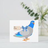 Porte Pigeon / Donnez-leur la carte postale Oiseau (Debout devant)