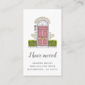 Porte rose Faire-part de déplacement (Devant)