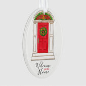 Porte rouge Nouvelle maison (devant)