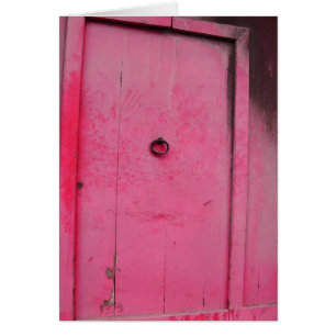 Porte rouge rustique