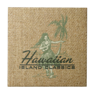 Porte-serviette en carreau Hula Girl Tradewinds Ha