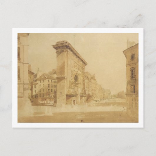 Porte St Denis, Parijs (w/c) Briefkaart (Voorkant)