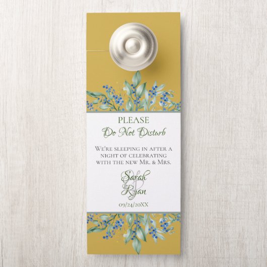 Porte Suite Mariage Green Branch Favor - Affichette de p (Sur le bouton)
