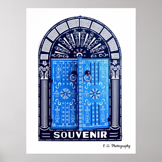 Porte tunisienne (bleu) poster art (Devant)