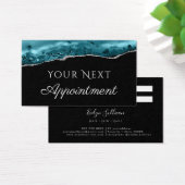 Porte turquoise sur carte de rendez-vous noire (Bureau)