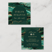 Porte vert émeraude et carte de visite d'arc (Devant / Derrière)