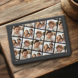 Portefeuille À 3 Volets 3 Collage photo - Motif décalé - Noir<br><div class="desc">Utilisez votre photo ou vos photos préférées pour faire un souvenir amusant à partager avec votre famille et vos amis. Utilisez 3 photos - plus facile si elles sont découpées en carré - pour faire une impression de toutes vos photos.</div>