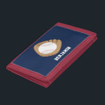 Portefeuille À 3 Volets Baseball Mitt et Ball<br><div class="desc">Personnalisez ce jeu cool design sportif avec un nom ou un message personnalisé.</div>