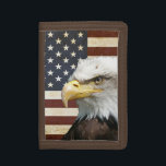 Portefeuille À 3 Volets Drapeau américain Vintage avec American Eagle<br><div class="desc">Un drapeau américain Vintage avec un modèle d'aigle américain pour une journée parfaite d'indépendance. 
S'il vous plaît contactez-moi si vous avez besoin d'aide ou d'objets correspondants.</div>