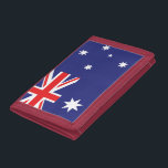 Portefeuille À 3 Volets Drapeau de l'Australie<br><div class="desc">Portefeuille de drapeau de l'Australie. Customisez et personnalisez,  comme désiré. Choisissez de 8 styles différents de nylon,  denim ou cuir élégant et 6 couleurs de couleurs.</div>