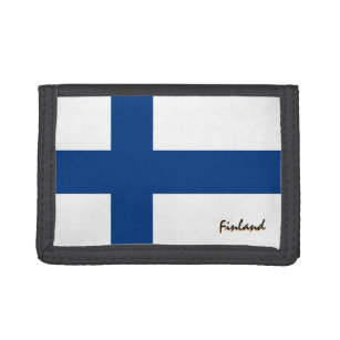 Portefeuille À 3 Volets Drapeau finlandais, Finlande patriotes / sports