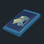 Portefeuille À 3 Volets Enfants verts de camion de construction<br><div class="desc">Personnalisez cette conception fraîche avec un message nommé ou fait sur commande.</div>