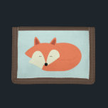 Portefeuille À 3 Volets Fox rouge somnolent<br><div class="desc">Illustration adorable de vecteur d'un petit renard rouge mignon.</div>