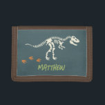 Portefeuille À 3 Volets Garçons Cool T-Rex Dinosaur Dig Enfants<br><div class="desc">Ce porte-monnaie pour garçons cool et moderne dispose d'un squelette de dinosaure t-Rex. Le porte-monnaie peut être personnalisé avec le nom de votre enfant,  ce qui en fait un cadeau personnalisé parfait.</div>