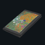 Portefeuille À 3 Volets Gustav Klimt Fleur Jardin Cottage Nature<br><div class="desc">Un beau tableau de jardin - c'est un tableau classique de Gustav Klimt,  appelé Cottage Garden,  ou Bauergarten,  1907,  qui est un gros plan d'un jardin fleuri,  un tableau floral coloré.</div>