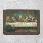 Portefeuille À 3 Volets La Dernière Cène Originaire de Léonard de Vinci<br><div class="desc">Illustration vintage religion Renaissance Era belle reproduction de la Dernière Cène par Léonard de Vinci. La Dernière Cène était le dernier repas que Jésus-Christ partageait avec ses douze apôtres et disciples avant sa mort. La Dernière Cène dépeint spécifiquement la réaction de chaque apôtre quand le jeune Jésus Christ a dit...</div>