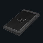 Portefeuille À 3 Volets Monogramme personnalisé moderne gris noir<br><div class="desc">Un monogramme masculin élégant et sobre,  moderne,  d'un nom initial et personnalisé sur un porte-monnaie en nylon,  dans une police sans-serif classique,  minimale et professionnelle.</div>