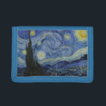 Portefeuille À 3 Volets "Nuit étoilée" par Van Gogh<br><div class="desc">Ce design présente une reproduction en très haute résolution non altérée et non modifiée du célèbre tableau "Starry Night" de Van Gogh.</div>