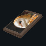 PORTEFEUILLE À 3 VOLETS OWLS<br><div class="desc">Une belle aquarelle artistique douce d'un hibou-grange.</div>