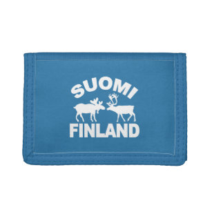 Portefeuille À 3 Volets Porte-monnaie finlandaise Moose & Reindeer