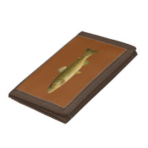 Porte-monnaie marron trifold Saddle Brown Trout