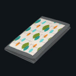 Portefeuille À 3 Volets Porte-Motif Retro Atomic Mobile<br><div class="desc">Ce Portefeuille de Nylon Retro Atomic Mobile Motif est de style moderne du milieu du siècle à sa plus belle. Le design d'inspiration vintage est composé d'un arrière - plan crème avec des ovales pointues colorées en vert turquoise, orange, turquoise et avocat. Les ovales vert turquoise et avocat se recoupent...</div>