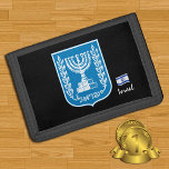 Portefeuille À 3 Volets Portes d'Israël Menorah, emblème, mode israélienne<br><div class="desc">Wallets : Armoiries d'Israël et patriotique Israël Drapeau mode - amour mon pays,  voyage,  cadeaux de vacances,  patriotes / fans de sport</div>
