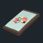 Portefeuille À 3 Volets Renard rouge de l'Hipster<br><div class="desc">Illustration vectorielle adorable d'un mignon petit renard rouge portant une paire de lunettes surdimensionnées.</div>
