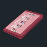 Portefeuille À 3 Volets Script girly multi photo moderne à la mode meilleu<br><div class="desc">Faites savoir à cette personne spéciale qu'elle est votre meilleur ami avec ce design de typographie minimaliste moderne,  ajoutez vos propres photos multi. Beau cadeau réfléchi. Les couleurs peuvent être changées.</div>