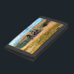 PORTEFEUILLE À 3 VOLETS VTT<br><div class="desc">Une aquarelle a de trois hommes VTT dans les collines galloises.</div>