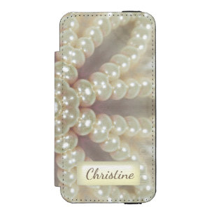 Coque-portefeuille iPhone 5 Incipio Watson™ Ajoutez votre nom à ce coque nacré unique
