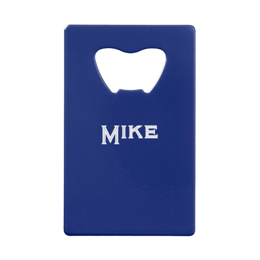 Portefeuille Personnaliser Nom Bottle Opener Bleu (Devant)