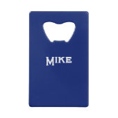 Portefeuille Personnaliser Nom Bottle Opener Bleu (Dos)