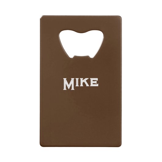 Portefeuille Personnaliser Nom Bottle Opener Brown (Devant)