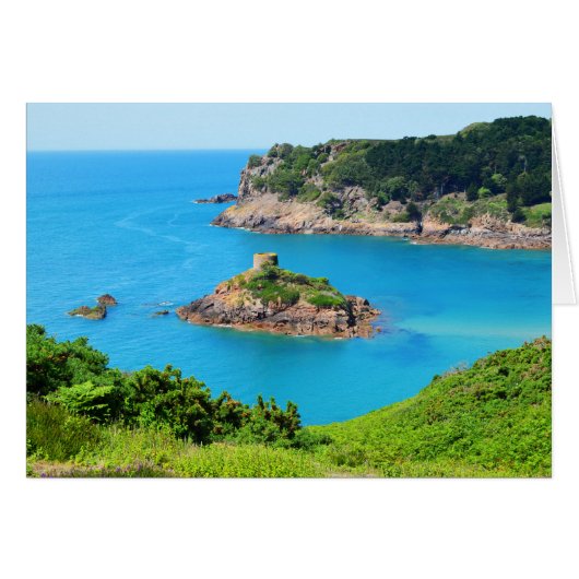 Portelet Bay, Jersey-kaart (Voorkant Horizontaal)
