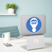 Porter Étiquette du symbole de danger de protectio (Ordinateur portable sur le bureau)