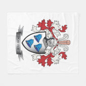 Porter Family Crest Coat of Arms Fleece Deken (Voorkant (Horizontaal))