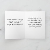 PORTER LA CARTE D'ANNIVERSAIRE DE DISGUISE-SENS SI (Intérieur)