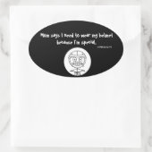 porter mon casque parce que je suis un autocollant (Sac)