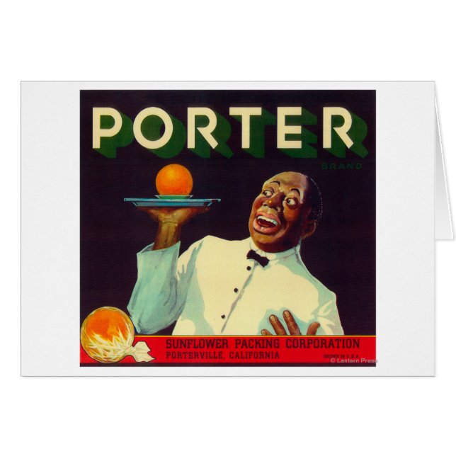 Porter Orange LabelPorterville, CA (Devant horizontal)